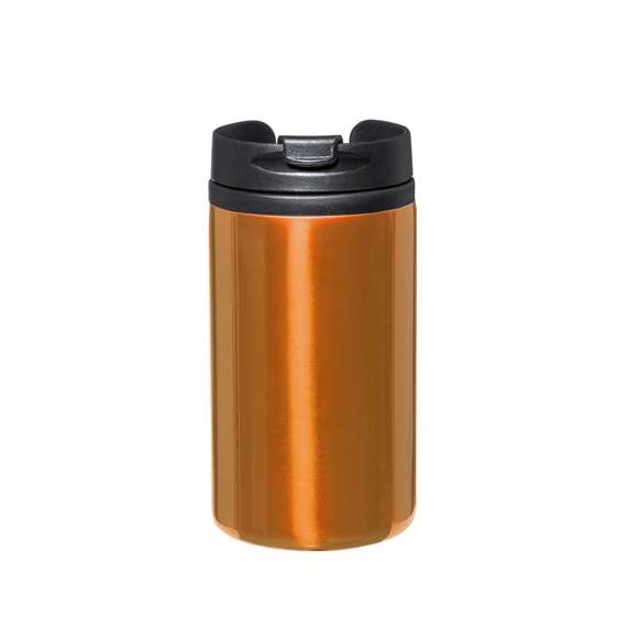 Vaso fabricado en acero inox de 290ml de capacidad con cuerpo en vivos colores de acabado brillante. Con tapa dosificador y base acolchada de suave espuma. Es ideal para tener en tu escritorio, mesa o en cualquier superficie donde disfrutar tranquilamente de tu bebida favorita.