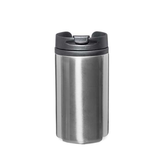 Vaso fabricado en acero inox de 290ml de capacidad con cuerpo en vivos colores de acabado brillante. Con tapa dosificador y base acolchada de suave espuma. Es ideal para tener en tu escritorio, mesa o en cualquier superficie donde disfrutar tranquilamente de tu bebida favorita.