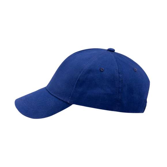 Cómoda gorra de 5 paneles confeccionada en material 100% algodón peinado. Con visera acolchada y orificios bordados para una mayor ventilación y un práctico cierre ajustable de velcro. Disponible en amplia gama de colores.