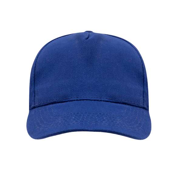 Cómoda gorra de 5 paneles confeccionada en material 100% algodón peinado. Con visera acolchada y orificios bordados para una mayor ventilación y un práctico cierre ajustable de velcro. Disponible en amplia gama de colores.
