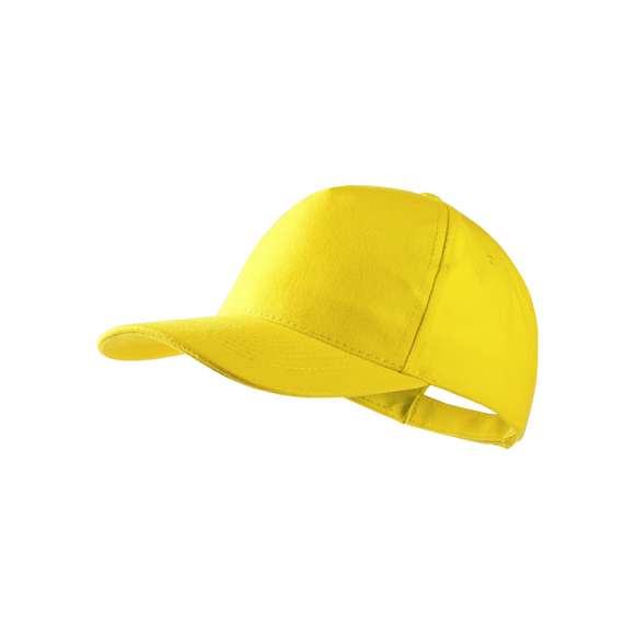 Cómoda gorra de 5 paneles confeccionada en material 100% algodón peinado. Con visera acolchada y orificios bordados para una mayor ventilación y un práctico cierre ajustable de velcro. Disponible en amplia gama de colores.