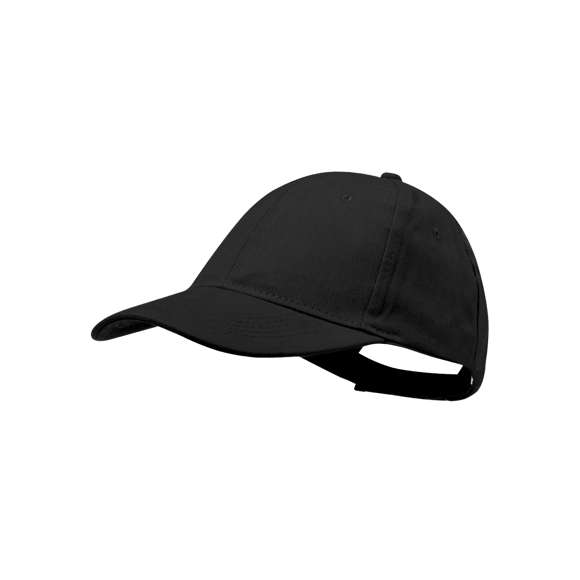 Gorra de 6 paneles en material 100% algodón peinado. En variada gama de vivos colores y con acolchado en visera. Orificios de ventilación bordados y cierre ajustable de velcro.