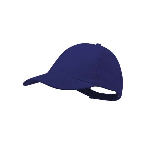 Gorra de 6 paneles en material 100% algodón peinado. En variada gama de vivos colores y con acolchado en visera. Orificios de ventilación bordados y cierre ajustable de velcro.