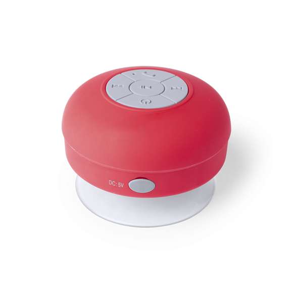 Altavoz con conexión Bluetooth® 5.0 y 3W de potencia. Tacto de goma y resistente a salpicaduras de agua, con ventosa en silicona de alta adherencia en la base. Función manos libres, con cable de carga incluido, compatible con iOS y Android. Presentado en atractiva caja de diseño, con manual de instrucciones en español e inglés. Disponible en extensa gama de colores.