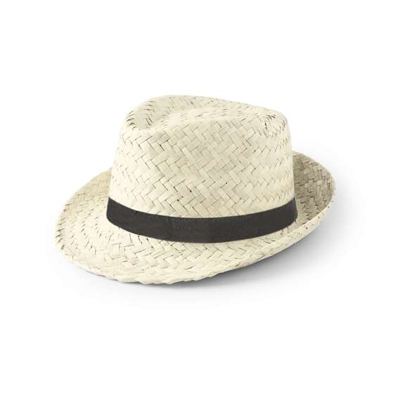 Sombrero de paja. Fabricado con paja trenzada en color blanco o verde natural, su forma de confeccionarlo hace que sea transpirable. Cuenta con una cinta interior para que sea más confortable.