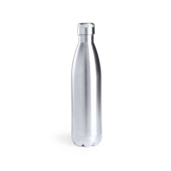 Botella térmica de acero inox de 850ml de capacidad en acabado brillante. Con tapón de seguridad y presentada en atractiva caja de diseño. Disponible manual de instrucciones en español e inglés.