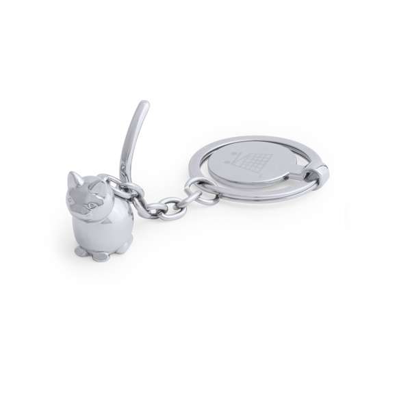 Llavero moneda metálico en divertidos diseños 3D de animalitos. Con moneda extraíble.