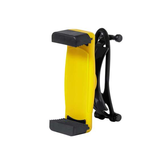 Soporte de manillar giratorio 360º para smartphone, en desenfadado diseño bicolor y amplia gama de colores. Con sólida goma de fijación y sistema de almohadillas en el soporte para así ofrecer un óptimo ajuste y protección del smartphone.