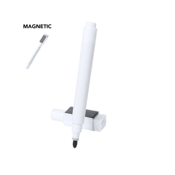 Rotulador magnético con borrador incluido.