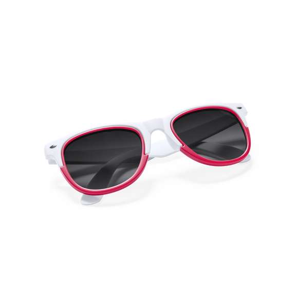 Montura de gafas de clásico diseño en color blanco de acabado brillante. Con troquelado especial para combinación con lentes disponibles (se venden por separado).