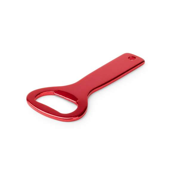 Abridor de aluminio en variada gama de vivos colores. Con mango troquelado para lanyard -no incluido-. Especialmente diseñado para marcaje en láser.