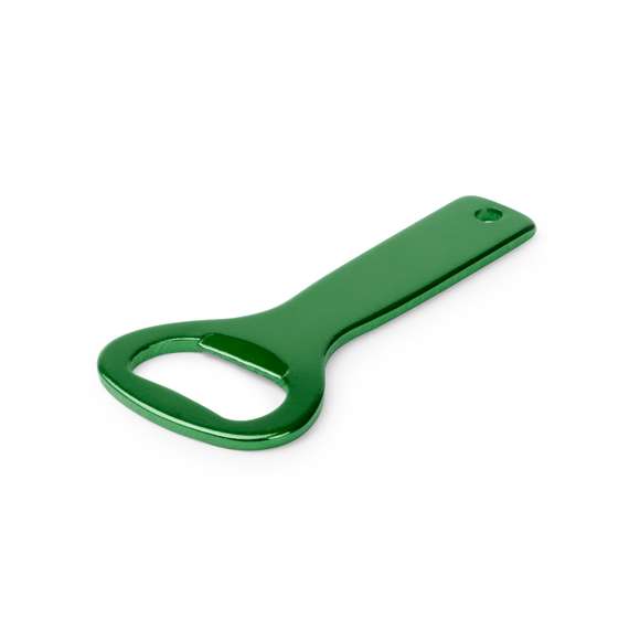 Abridor de aluminio en variada gama de vivos colores. Con mango troquelado para lanyard -no incluido-. Especialmente diseñado para marcaje en láser.