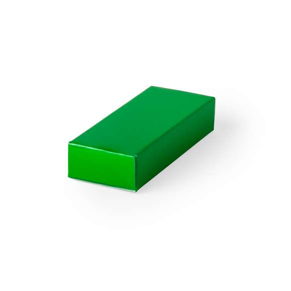 Estuche de presentación para memoria USB en atrevidos colores y acabado en cartón brillante.