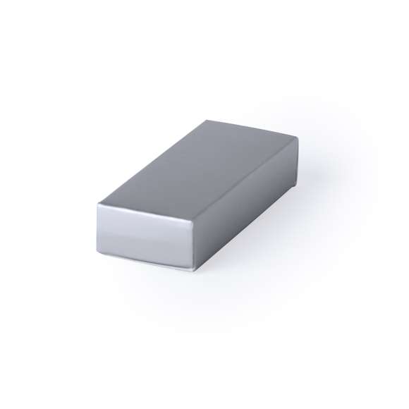 Estuche de presentación para memoria USB en atrevidos colores y acabado en cartón brillante.