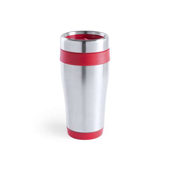 Vaso fabricado en acero inox de 450ml de capacidad con cuerpo de acabado brillante con accesorios a juego y en vivos colores. Con tapa dosificador y abrefácil. Es ideal para tener en tu escritorio, mesa o en cualquier superficie donde disfrutar tranquilamente de tu bebida favorita.