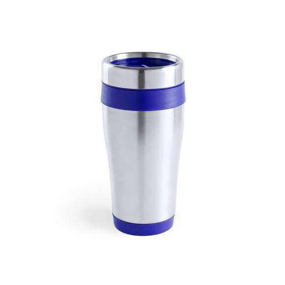 Vaso fabricado en acero inox de 450ml de capacidad con cuerpo de acabado brillante con accesorios a juego y en vivos colores. Con tapa dosificador y abrefácil. Es ideal para tener en tu escritorio, mesa o en cualquier superficie donde disfrutar tranquilamente de tu bebida favorita.