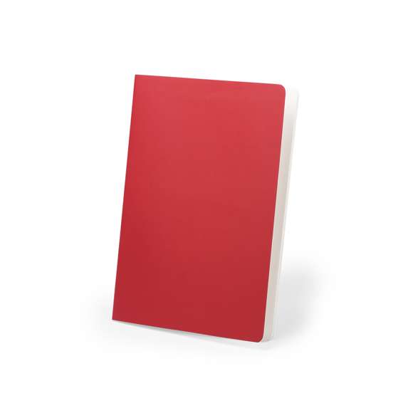 Libreta de diseño clásico con tapas de cartón en llamativos colores y de suave acabado. Con costuras a juego en lomo y 40 hojas lisas.