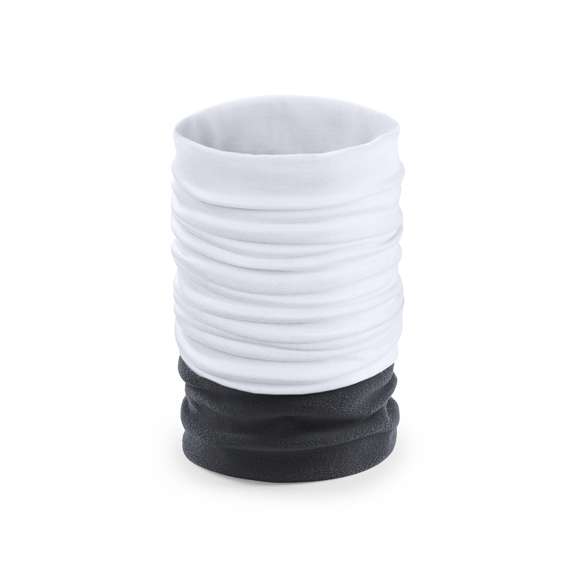 Braga para cuello o cabeza en suave combinación de poliéster elástico y polar fleece. Disponible en extensa gama de vivos colores.