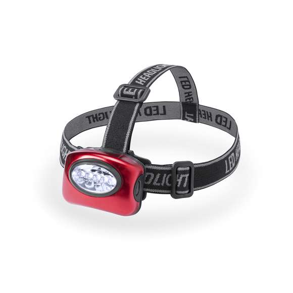 Linterna para cabeza de 5 ledes con tres modos de iluminación. Con cómoda cinta elástica ajustable y desmontable y cuerpo en resistente material en vivos colores. Alimentación a pilas: 3xAAA no incluidas. Presentado en caja individual plateada con bolsa de protección de burbuja.