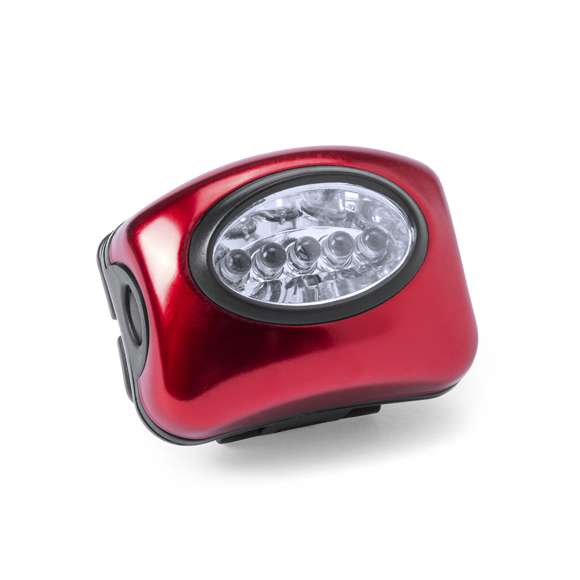 Linterna para cabeza de 5 ledes con tres modos de iluminación. Con cómoda cinta elástica ajustable y desmontable y cuerpo en resistente material en vivos colores. Alimentación a pilas: 3xAAA no incluidas. Presentado en caja individual plateada con bolsa de protección de burbuja.
