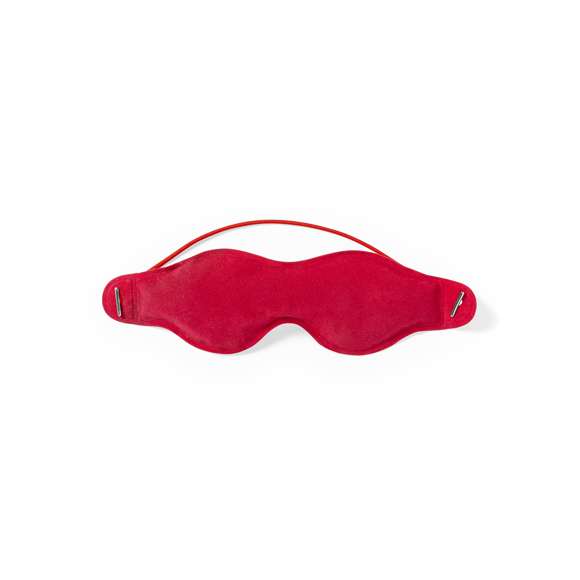 Máscara de frío reutilizable en suave nylon de vivos colores. Con cinta de ajuste elástica a juego.