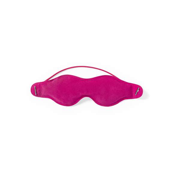 Máscara de frío reutilizable en suave nylon de vivos colores. Con cinta de ajuste elástica a juego.