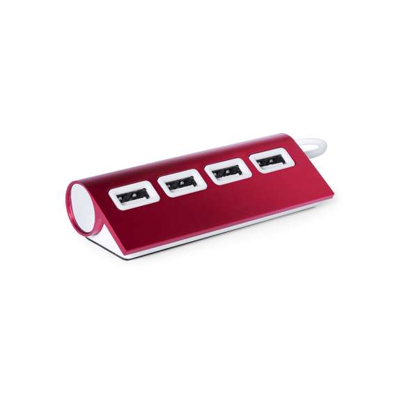  	Puerto USB de diseño bicolor y elegante acabado en aluminio. Incorpora 4 puertos USB 2.0 para conectar multitud de dispositivos y está especialmente diseñado para marcaje en láser. Presentado en caja individual.