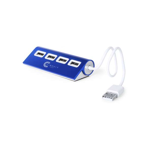  	Puerto USB de diseño bicolor y elegante acabado en aluminio. Incorpora 4 puertos USB 2.0 para conectar multitud de dispositivos y está especialmente diseñado para marcaje en láser. Presentado en caja individual.