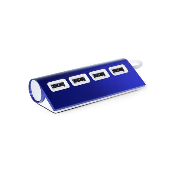  	Puerto USB de diseño bicolor y elegante acabado en aluminio. Incorpora 4 puertos USB 2.0 para conectar multitud de dispositivos y está especialmente diseñado para marcaje en láser. Presentado en caja individual.