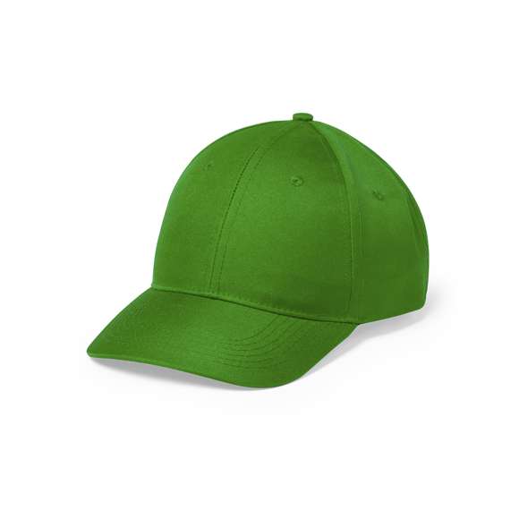 Gorra de 6 paneles en combinación de materiales microfibra y poliéster. En variada gama de vivos colores, con orificios de ventilación bordados y cierre ajustable de velcro.