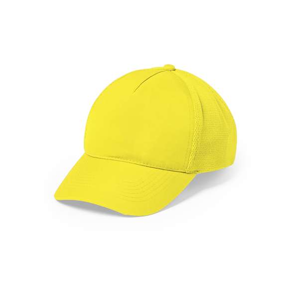 Gorra de 5 paneles en suave microfibra en extensa gama de vivos colores. Cierre ajustable de botones.