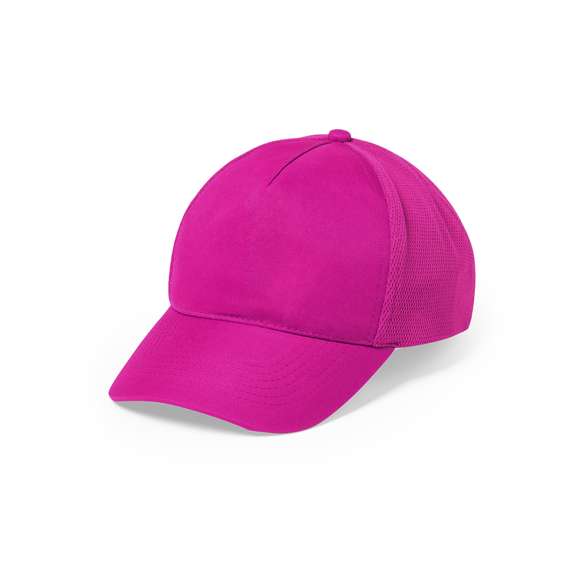 Gorra de 5 paneles en suave microfibra en extensa gama de vivos colores. Cierre ajustable de botones.