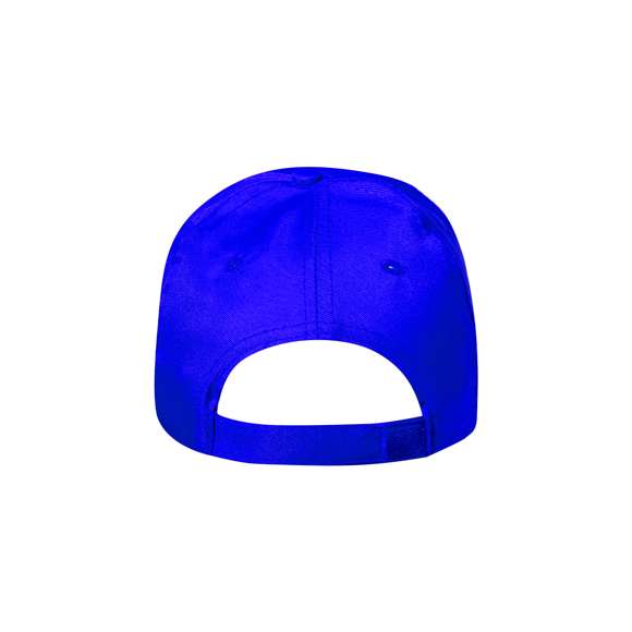 Gorra de niño de 5 paneles en material 100% microfibra/poliéster de suave acabado y cierre ajustable de velcro. Con orificios de ventilación bordados y en variada gama de vivos colores.