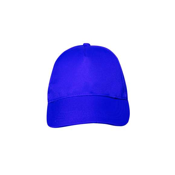 Gorra de niño de 5 paneles en material 100% microfibra/poliéster de suave acabado y cierre ajustable de velcro. Con orificios de ventilación bordados y en variada gama de vivos colores.