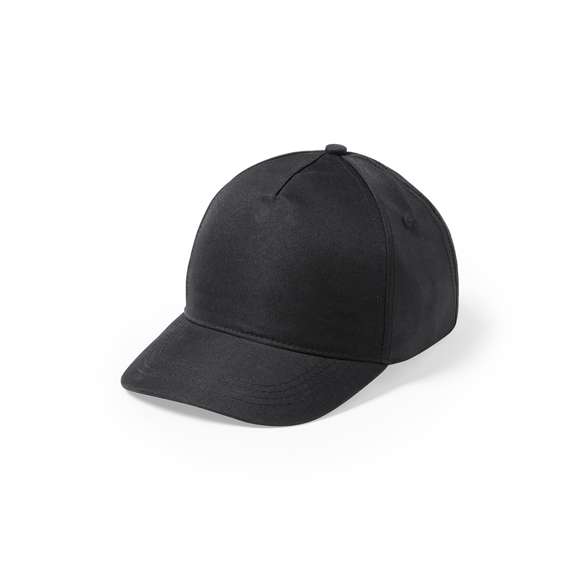 Gorra de niño de 5 paneles en material 100% microfibra/poliéster de suave acabado y cierre ajustable de velcro. Con orificios de ventilación bordados y en variada gama de vivos colores.