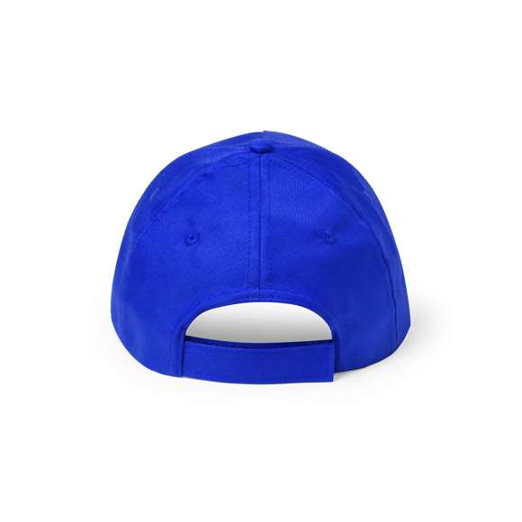 Gorra de niño de 5 paneles en material 100% microfibra/poliéster de suave acabado y cierre ajustable de velcro. Con orificios de ventilación bordados y en variada gama de vivos colores.