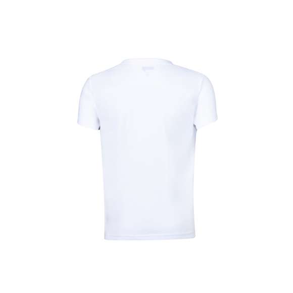 Camiseta para niño en material 100% poliéster transpirable de 140g/m2 con textura de algodón. Especialmente diseñada para marcaje en sublimación y disponible en tallas 4-5, 6-8, 10-12.