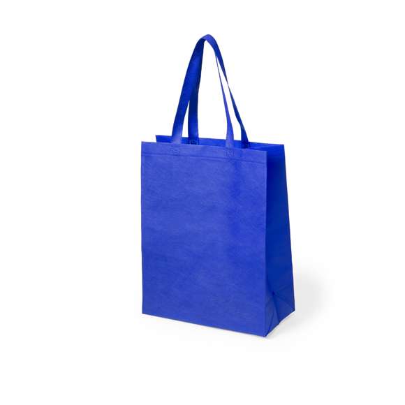 Bolsa en non-woven de 80g/m2, en variada gama de vivos colores. Con asas medianas de 50cm reforzadas, fuelle y acabado termosellado. Resistencia hasta 9kg de peso.