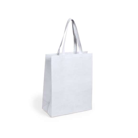 Bolsa en non-woven de 80g/m2, en variada gama de vivos colores. Con asas medianas de 50cm reforzadas, fuelle y acabado termosellado. Resistencia hasta 9kg de peso.