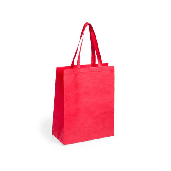Bolsa en non-woven de 80g/m2, en variada gama de vivos colores. Con asas medianas de 50cm reforzadas, fuelle y acabado termosellado. Resistencia hasta 9kg de peso.