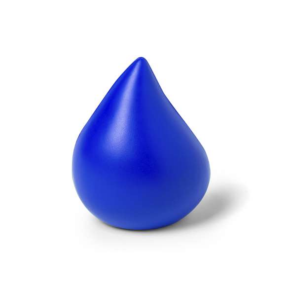  	Gotita antiestrés en vivos colores y suave cuerpo con acolchado de PU brillante.