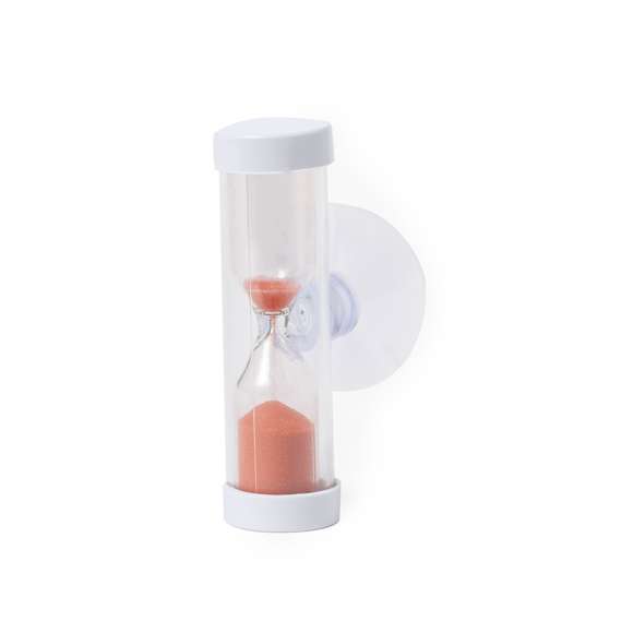 Reloj de arena de 2 minutos de duración especialmente diseñado para medir el tiempo de cepillado de los dientes. Con ventosa de ajuste de alto poder de adhierencia.