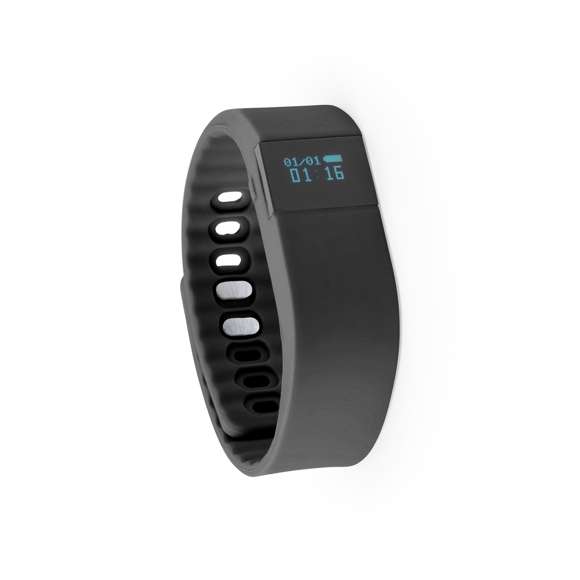 Reloj inteligente multifunción de diseño deportivo, con conexión Bluetooth y recargable mediante cable USB -incluido-. Su cómoda correa ajustable de silicona y su pantalla LCD integrada de 0,49 pulgadas lo convierten en el gadget perfecto para todo tipo de actividades deportivas, de ocio y para el día a día. APP disponible para iOS y Android. Presentado en atractiva caja de diseño.