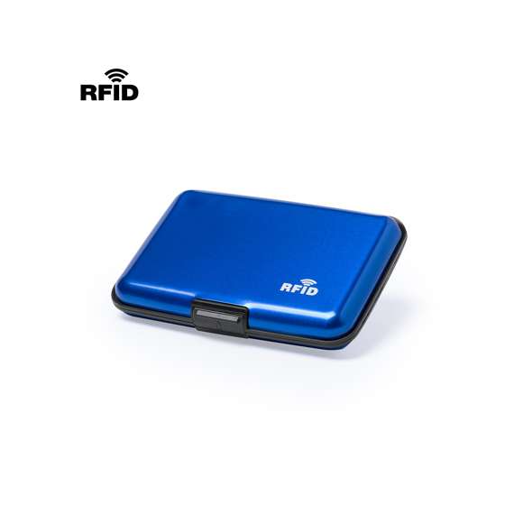 Tarjetero con tecnología de seguridad RFID (Identificación por Radio Frecuencia) que mantiene seguros tus dispositivos de transmisión de identidad. De resistente diseño en aluminio, con 6 compartimentos distribuidos en acordeón y zona lisa en el exterior diseñada para marcaje en láser.