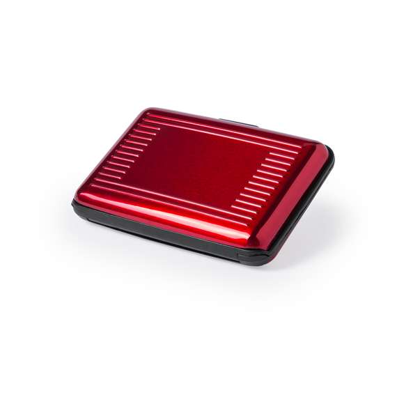 Tarjetero con tecnología de seguridad RFID (Identificación por Radio Frecuencia) que mantiene seguros tus dispositivos de transmisión de identidad. De resistente diseño en aluminio, con 6 compartimentos distribuidos en acordeón y zona lisa en el exterior diseñada para marcaje en láser.