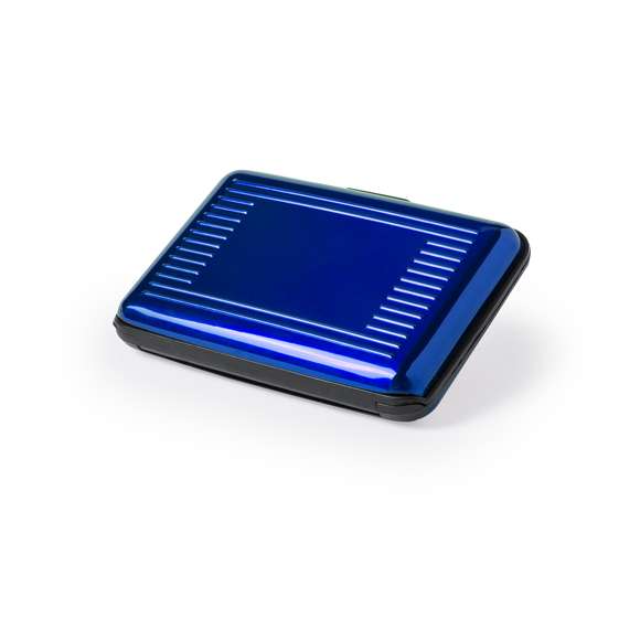 Tarjetero con tecnología de seguridad RFID (Identificación por Radio Frecuencia) que mantiene seguros tus dispositivos de transmisión de identidad. De resistente diseño en aluminio, con 6 compartimentos distribuidos en acordeón y zona lisa en el exterior diseñada para marcaje en láser.
