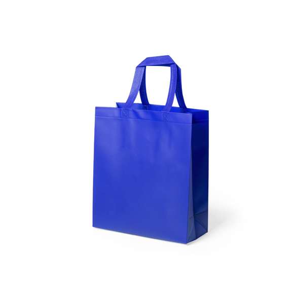Bolsa de alta calidad en non-woven laminado de 110g/m2, en variada gama de vivos colores mates. Con asas reforzadas cortas de 35cm, fuelle y acabado termosellado. Resistencia hasta 10kg de peso.
