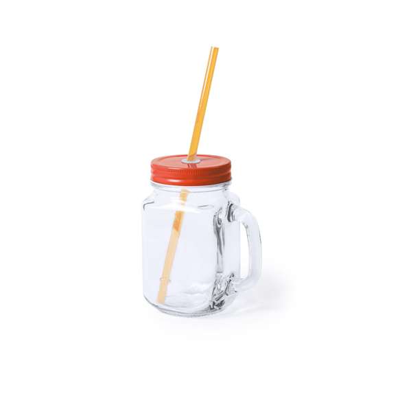 Tarro multiusos de cristal de 500ml de capacidad con tapa y pajita en vivos colores. Con tapa metálica a rosca y presentado en atractiva caja de diseño.Disponible manual de instrucciones en español e inglés.