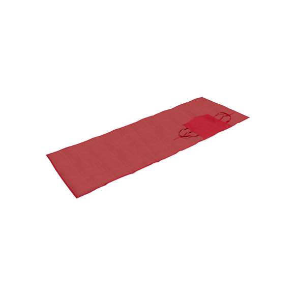 Esterilla plegable de 180x60cm en PP trenzado de alta resistencia. En variada gama de vivos colores brillantes, con cinta de cierre y asas de transporte.