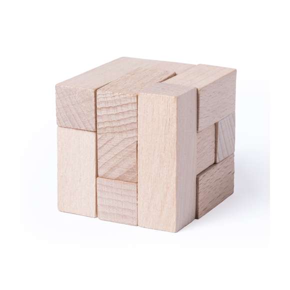 Adictivo set de 3 juegos de habilidad en madera natural. Presentado en caja de madera con compartimentos interiores y tapa deslizante.
